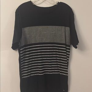 RVCA Black and Gray Striped Men's Shirt
